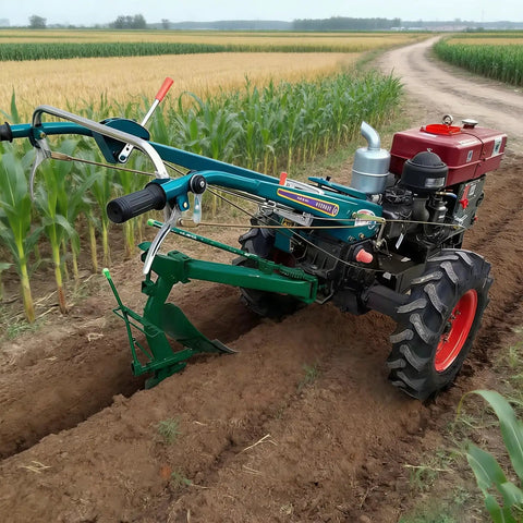 2 Wheel Walking Tractor Power Tiller With Multi Attachments For Gardening Cultivation And Land Soil Prep in field
