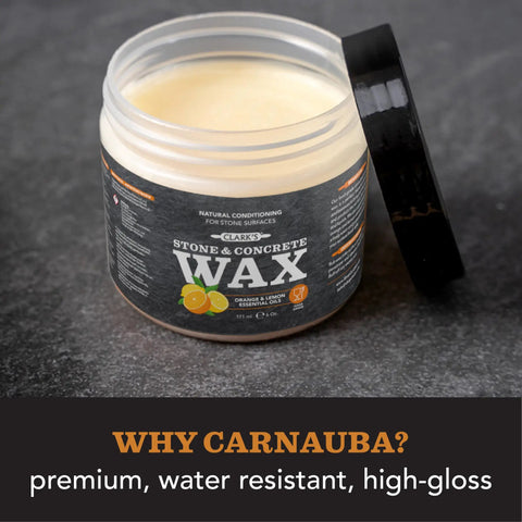 Natural Stone Wax Sealant Pro Grade For Soapstone, Slate And Concrete Countertops With Carnauba And Beeswax, jar on counter