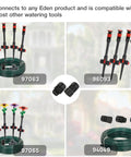 9-Piece Garden Hose Repair Kit For One Half Inch Hoses With Three Quarter Inch Male And Female End Connectors displayed.