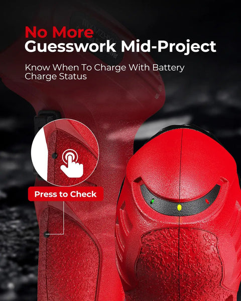 Compact 3.6V Cordless Screwdriver Kit With 50 Piece Bit Set Rechargeable 6 Nm Torque TypeC Fast Charging In 1.5 Hours Lightweight Workhorse Power Tool For Furniture Assembly And Home DIY Red with battery charge indicator