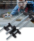 Heavy Duty Steel Front Mount Shop Vise For Workshop Bench Clamping And Woodworking Projects with precision guide bars