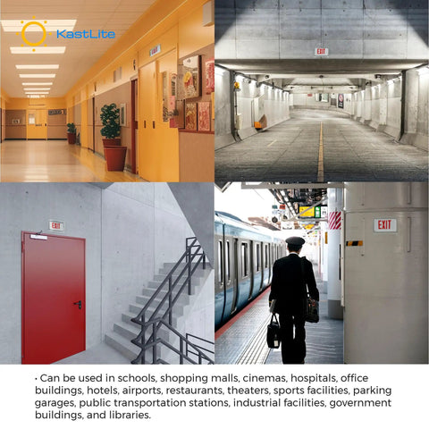 Clear Polycarbonate Emergency Exit Sign Cage Guard For Lighted Signs Built Tough, wall and ceiling mounted in various facilities