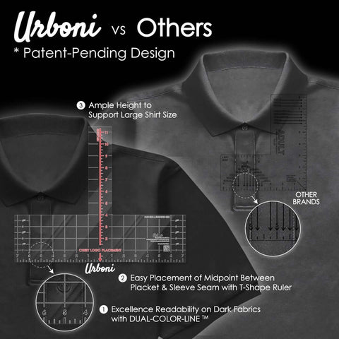 Left Chest Logo Placement Tool For T Shirts, Vinyl Alignment Ruler For HTV And Embroidery, Shirt Ruler With Quick Chest Positioning.