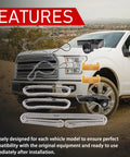 Timing Chain Kit With Water Pump And Camshaft Holding Tool And Timing Alignment Holder Kit For Ford 3.5L V6 Rigs 2011 Through 2017 F150 Edge Explorer Taurus Mustang Flex Transit 150 Lincoln MKT Police Interceptor Sedan components displayed against F150 truck.