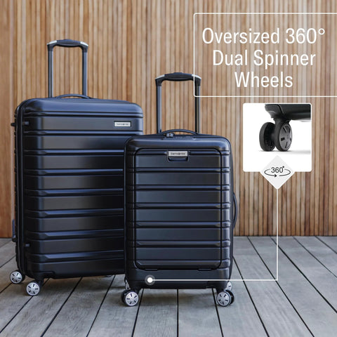 Samsonite Omni 2 hardside expandable luggage set, lagoon blue, 19/24, 2-piece with spinner wheels