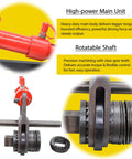 Heavy Duty Manual Hydraulic Torque Wrench With Embedded Pressure Gauge Delivers A Rock Solid 9954 Nm Output For Serious Construction Jobsite Fastening feature close-up of main unit and rotatable shaft.