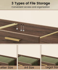 Fly Setup L Shaped Electric Standing Desk With Drawers And USB Charging Ports Dead Quiet Programmable Memory Height Adjustable Executive Workstation Built Tough For Smooth Posture Switches file storage options for letter, A4, and legal sizes.