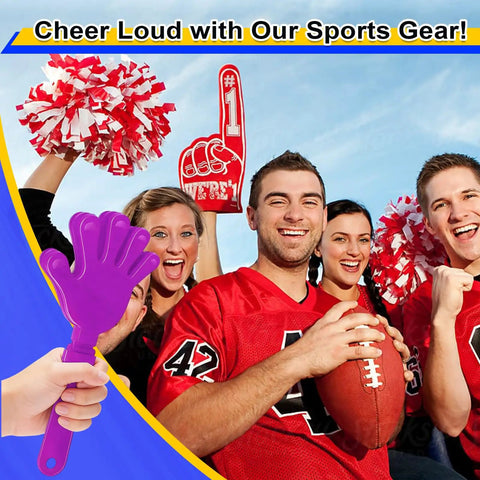 Eight Piece Hand Clappers 7.5 Inch Clapping Noisemakers Plastic Noise Makers Mini Hand Soundboard Party Favors Purple cheering crowd