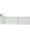 Heavy Duty Outdoor Walk In Chicken Coop Run With Waterproof Cover And Lockable Door Built To Last PVC Coated Wire Mesh.