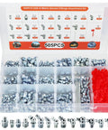 All In One 505 Piece Grease Fittings Kit For Gearheads With Metric And SAE Zerk Assortment in zinc plated steel box
