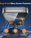 Iphone 16 Pro Max Screen Protector Kit 3 Pack Full Coverage Tempered Glass 9H Hardness Bubble Free Easy Install Frame