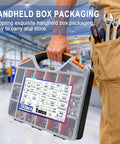 Heavy Duty Stainless Steel Hex Bolts And Nuts Kit In A Handy Portable Box, 16 Sizes From 1/4-20 To 1/2-13, 304 Stainless Hardware