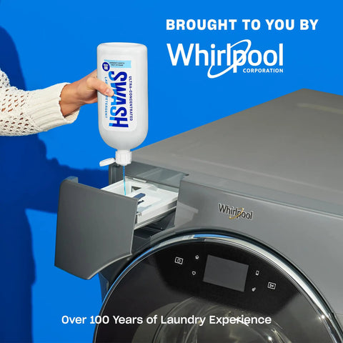 Pouring Smells Like Clean Laundry HE Ultra Concentrated Liquid Detergent For 80 Loads into a washing machine