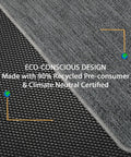 Close-up of Chair Mat For Hardwood Floors 36 By 48 Inches Heavy Duty Office Chair Mat showing graphite texture and eco-friendly design.