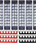 8 Position Terminal Block Kit With Ground Blocks And Screw Terminals, Pluggable Distribution Terminal Blocks With Cover, 600V 15A