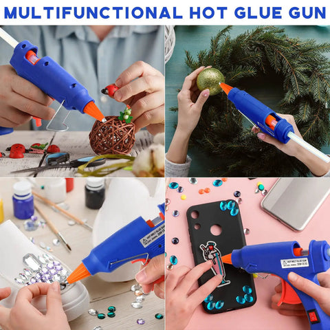 4 Piece Mini Hot Glue Gun Set With 20 Glue Sticks For Kids Projects Low Temp Kid Friendly Easy To Use Drip Proof Nozzle Rubber