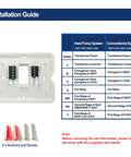 Installation guide for Heat Pump Thermostat For Home No Fuss Non Programmable 2 Heat 1 Cool With Large LCD Display.