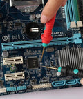Pro Grade Digital Multimeter Test Lead Kit With Alligator Clips, Replaceable Probes used on electronic circuit board