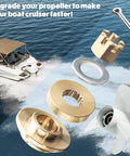 Upgrade 150-300HP Propeller Installation Hardware Kit For Yamaha Outboard Motors With Thrust Washer, Spacer, Nut