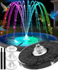 Powerful Solar Bird Bath Fountain Pump With 4000mAh Battery, Three Spray Modes And Lights for floating outdoor bird bath