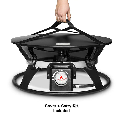 Portable Propane Fire Pit 21 Inch Smokeless Gas Firebowl With 58,000 BTU No Mess Campfire, Fire Pit Cover And Carry Kit For Camping