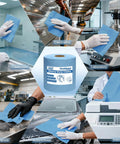 Workhorse Heavy Duty Industrial Wipes Blue 12 By 10 Inch Lint Free Cleanroom Cloths 500 Pack in various industrial uses.