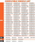Image showing a compatibility list for Samsung, Maytag, Amana, and Kenmore dryers for DC47-00019A heating element.