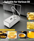 Heavy Duty 55L Mobile Fryer Oil Filter Machine With Cart Commercial Frying System For Restaurants with stainless steel tank.