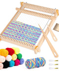 Beginner Friendly Weaving Loom Kit 9 By 11 Inch Wooden Frame Includes Yarn Pack And Tools For Kids And Adults, DIY Tapestry Weaving Project