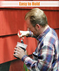 Person painting a red wall using Eight 1000ml Paint Containers With Stainless Steel Mixing Balls, Airtight Lids, Labels Included.