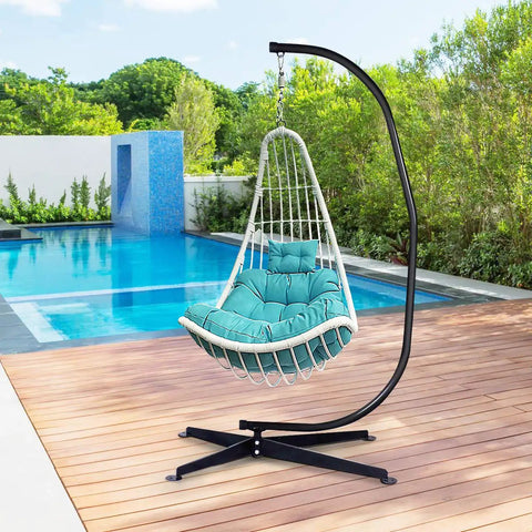 Heavy Duty C Type Hammock Stand Portable and Detachable for Hanging Hammocks Air Chairs Porch Swings Outdoor and Indoor