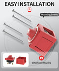 Tough As Nails Built To Last Heavy Duty Waterproof Boat Battery Disconnect Switch with mounting screws and detachable housing