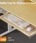 WALKINGDESK 55 Inch Electric Standing Desk With Keyboard Tray Height Adjustable Sit Stand Table featuring a stable keyboard drawer.