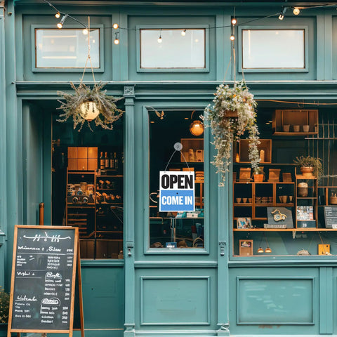 Open Closed Sign With Will Return Clock Double Sided For Shops Salons Offices And Receptions Featuring Hanging Chain And Movable Clock