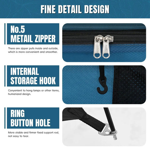 Detail design of Double Camping Hammock With Mosquito Net Ultra Lightweight Portable 210T Nylon Rain And Sun Shield