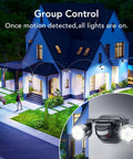 Motion Sensor Outdoor Lights With 450 Degree Wide Adjustment, Smart WiFi Flood Lights For Yard, security floodlight at night