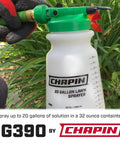 G390 Hose End Sprayer for Water Soluble Materials, 20 Gallon Tank, 32 Ounce Capacity in use for lawn care.