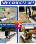 Comparison of Beefed Up Heavy Duty Wide V Track Ground Track Kit with smooth screw design vs. tracks with fastening bolts