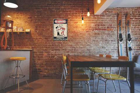 Warning Sign Remember Kids Electricity Can Kill You Metal Tin Sign Vintage Retro Caution Safety Wall Decor 8x12 Inch in restaurant