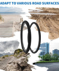 Foldable Mountain Bike Tire Twin Pack 24x1.95 And 26x1.95 Replacement Tires With Grippy Puncture Resistant Tubes 24x1.75 To 2.125, adaptable on different terrains
