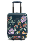 Underseat Carry On Rolling Luggage With USB Charging Port And Durable Hard Shell Protection Fresh Cut Floral Green Finish
