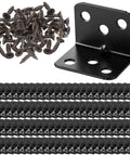 Heavy Duty Stainless Steel L Shape Corner Braces Kit With 100 Pieces And 600 Screws for wood shelves and furniture repairs