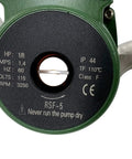 Premium 009-SF5 Recirculating Pump Keeps Your Home Happy With Slick 115V 1/8HP 3250 RPM Motor control specifications.