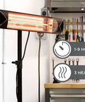 Infrared Patio Heater With Remote Control 1500W Dual Mount Indoor Outdoor Heat Source Wall Or Ceiling Install Or Portable Tripod Stand
