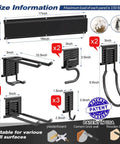 Heavy Duty Garage Tool Storage Rack Wall Mounted Organizer With 12 Double Hooks And 4 Rails Rubber Gripped Hangers dimensions chart