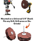 Ultimate 4 Inch Sanding Mop Kit For Drill Woodworking And Metal Finishing With Molding Flap Wheel Sander, 120 Grit Mop Sanders, 1/4 Inch Shank