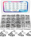 All In One 750 Piece Nuts And Bolts Hardware Kit With Stainless Steel Pan Head Phillips Screws, Washers And Nuts In Common Sizes