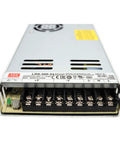 Front view of Beefy 24V 350W AC DC Switching Power Supply showing terminals and indicators, UL CE certified