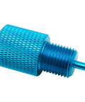 Close-up of Heavy Duty Brake Proportioning Valve Bleeder Tool For Disc Disc And Disc Drum Systems Compatible With 172 1353 172 1371 PV2 PV4 with blue anodized handle.