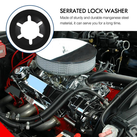 280 Piece Internal Tooth Lock Washers Push On Serrated Locking Washers Fasteners Kit engine application